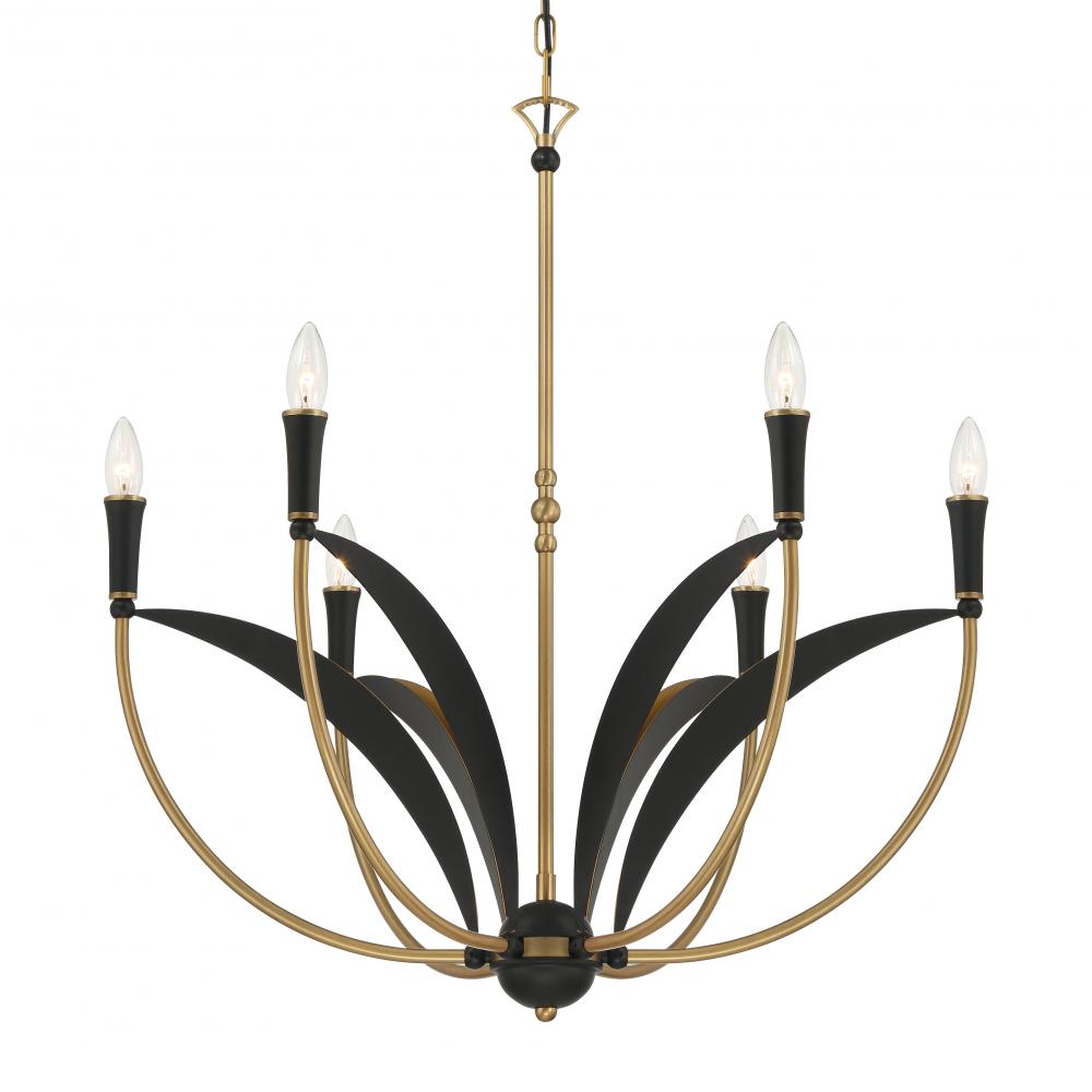 MILLER - 6 LIGHT CHANDELIER