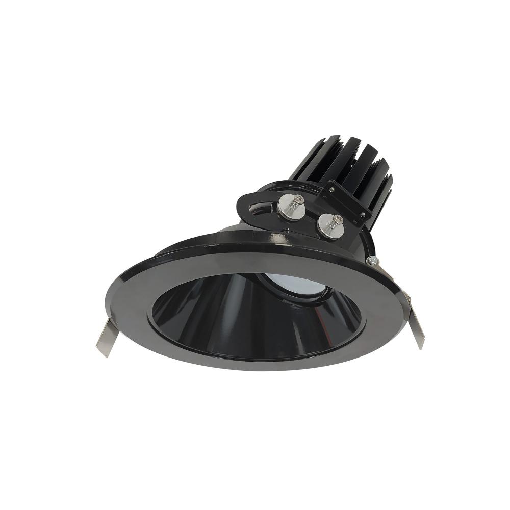 6" Sapphire III Round Adjustable Reflector, 4500lm, 4000K, Flood Optic, Black Reflector/Black