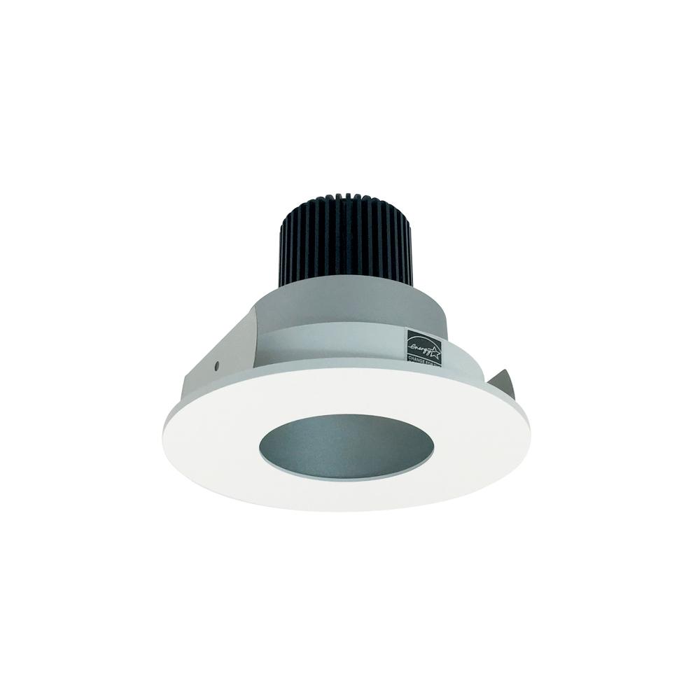 4" Iolite LED Round Pinhole, 800lm / 14W, 5000K, Haze Pinhole / Matte Powder White Flange