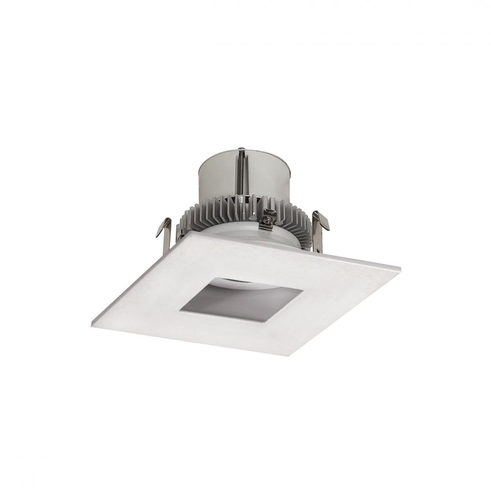 4" Cobalt Click Square Retrofit Pinhole, 1000lm / 12W, 3000K, Matte Powder White Finish,