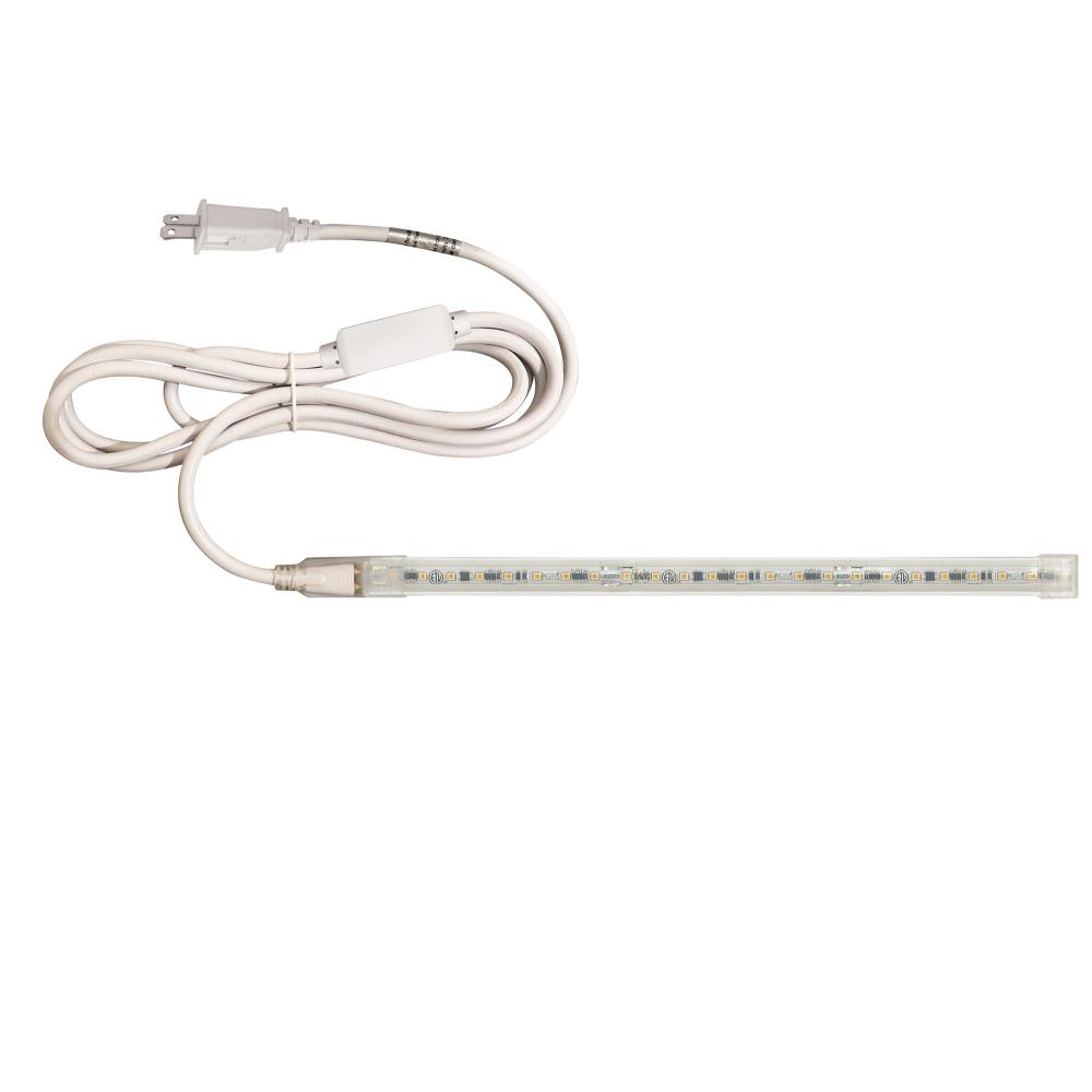 Custom Cut 82-ft 120V Continuous LED Tape Light, 330lm / 3.6W per foot, 4000K, w/ Mounting Clips and