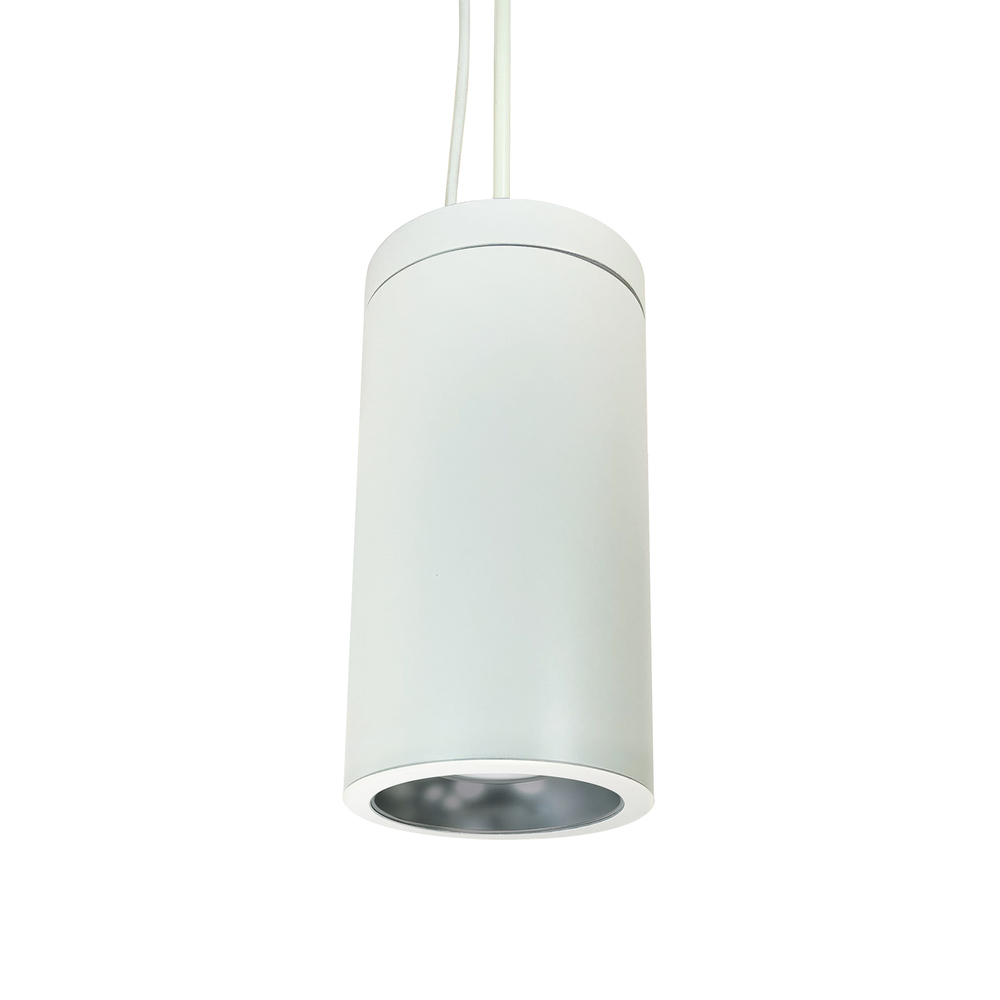 6" Cobalt Cable Mount Cylinder, White, 1000L, 3500K, Diffused / White Reflector, 120V