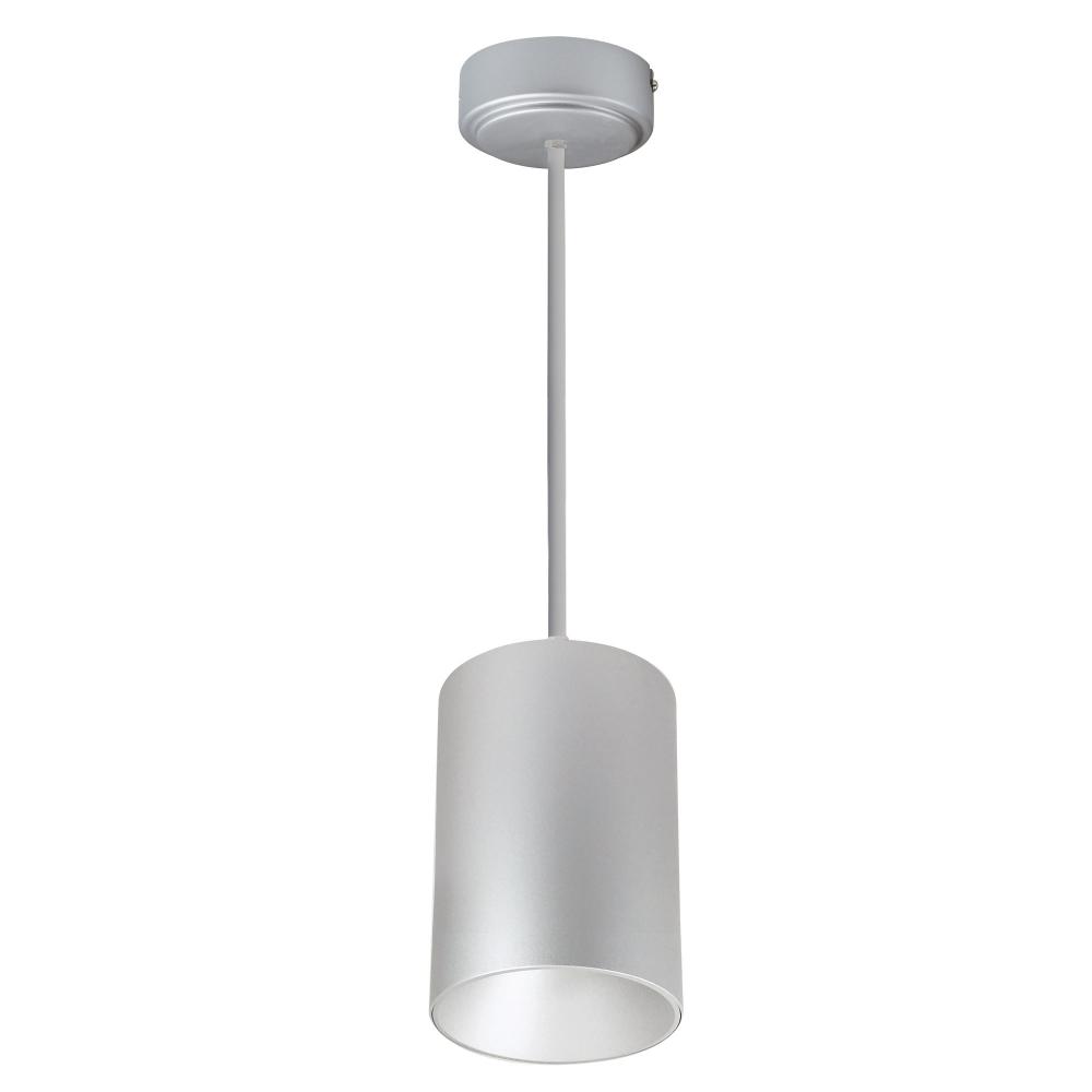 5" iLENE 60" Stem Mount Mini Cylinder, 2000lm, 40W, 4000K, Silver, 120V Triac/ELV/0-10V &