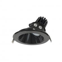 Nora NC3-69L540FBB - 6" Sapphire III Round Adjustable Reflector, 4500lm, 4000K, Flood Optic, Black Reflector/Black