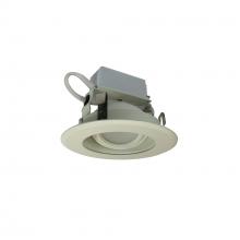 Nora NLCBC-46927XWWEM - 4" Cobalt Adjustable LED Retrofit, 1000lm / 12W, 2700K, White Reflector / White Flange,