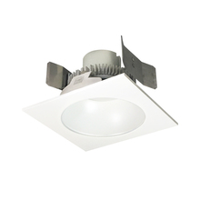 Nora NLCBC2-55335MPW/A - 5" Cobalt Click Square Retrofit Reflector with Round Aperture, 750lm / 10W, 3500K, Matte Powder