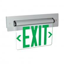 Nora NX-815-LEDGCA - EXIT REC ADJ BAT 1F GRN/CLR AL