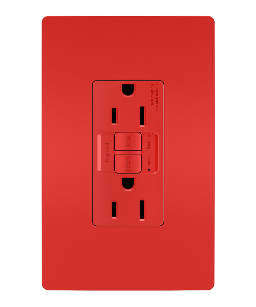 Self-Test GFCI Recep 15A 125V 20A FD Thru RED