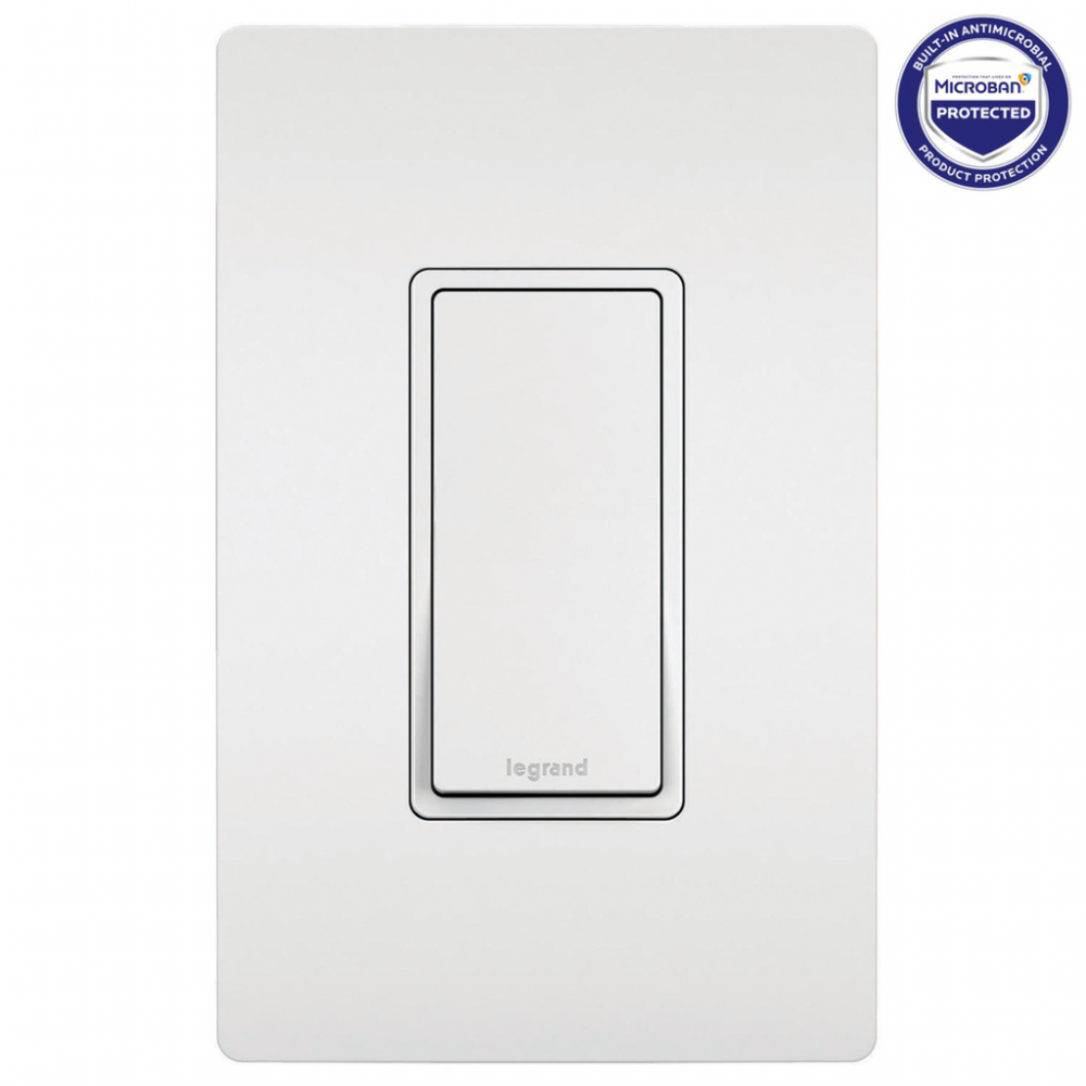 radiant? 15A Single Pole Switch, White, with Microban?