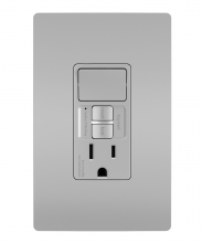 Legrand Radiant CA 1597SWTTRGRY - radiant? Single Pole Switch with Tamper Resistant Self Test GFCI Outlet, Gray