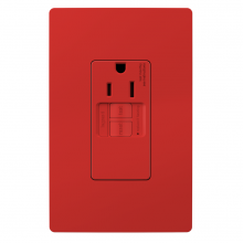 Legrand Radiant CA 1597TRSGLRED - radiant? Tamper-Resistant 15A Simplex Self-Test GFCI Receptacles with SafeLock? Protection, Red