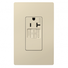 Legrand Radiant CA 2097TRSGLLA - radiant? 20A Tamper-Resistant Self-Test Simplex GFCI Outlet, Light Almond