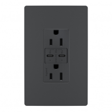 Legrand Radiant CA R26USBPDGCC6 - RAD 30W PWR DELIVERY USB+DUP 15A GR CC6