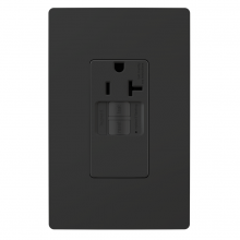 Legrand Radiant CA 2097TRSGLBK - radiant? Tamper-Resistant 20A Simplex Self-Test GFCI Receptacles with SafeLock? Protection, Black