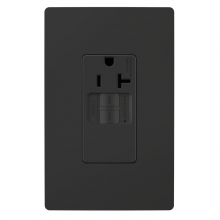 Legrand Radiant CA 2097TRSGLBK - radiant? 20A Tamper-Resistant Self-Test Simplex GFCI Outlet, Black