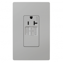 Legrand Radiant CA 2097TRSGLGRY - radiant? Tamper-Resistant 20A Simplex Self-Test GFCI Receptacles with SafeLock? Protection, Gray