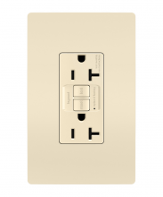 Legrand Radiant CA 2097LA3PKCC4 - radiant? 20A Duplex Self-Test GFCI Receptacles with SafeLock? Protection, Light Almond 3-Pack