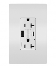 Legrand Radiant CA 2097TRUSBACWC4 - radiant? Tamper-Resistant 20A Duplex Self-Test GFCI Receptacles with SafeLock? Protection, Type A/C