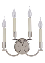 Craftmade 40464-PLN - Crescent 4 Light Wall Sconce in Polished Nickel