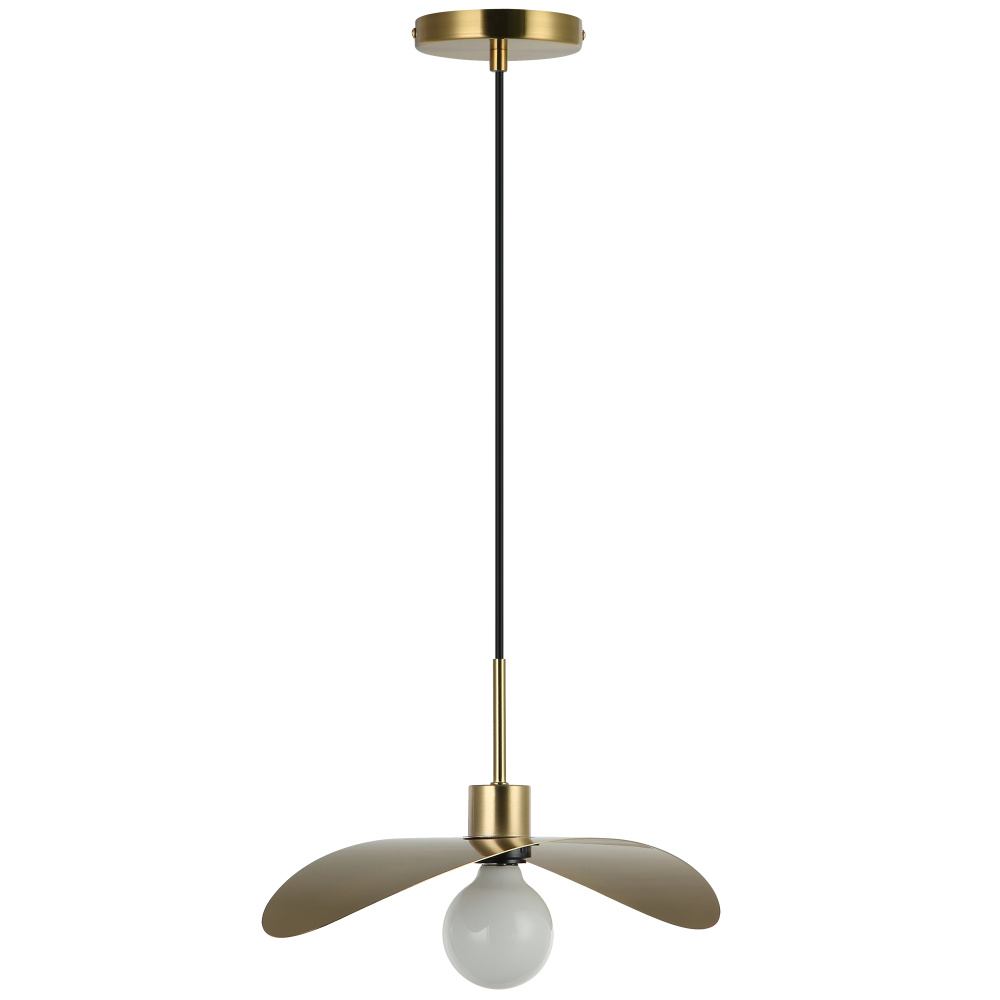 1 Light Aged Brass Pendant