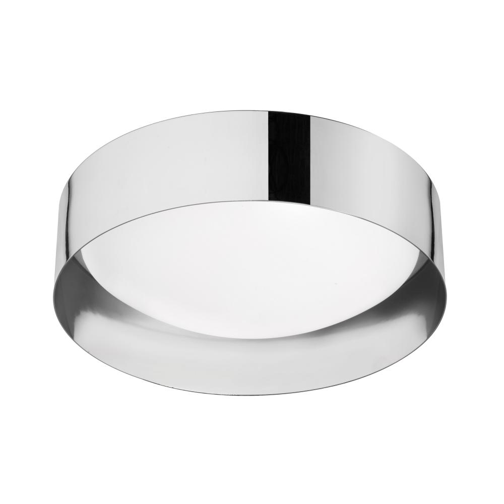 14W Flush Mount Polished Chrome Metal Shade