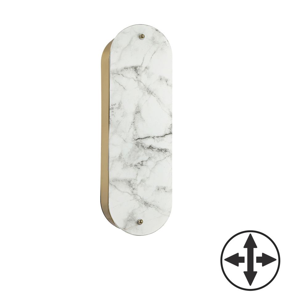 2 Light Wall Sconce in Aged Brass w/ Faux Alabaster Glass