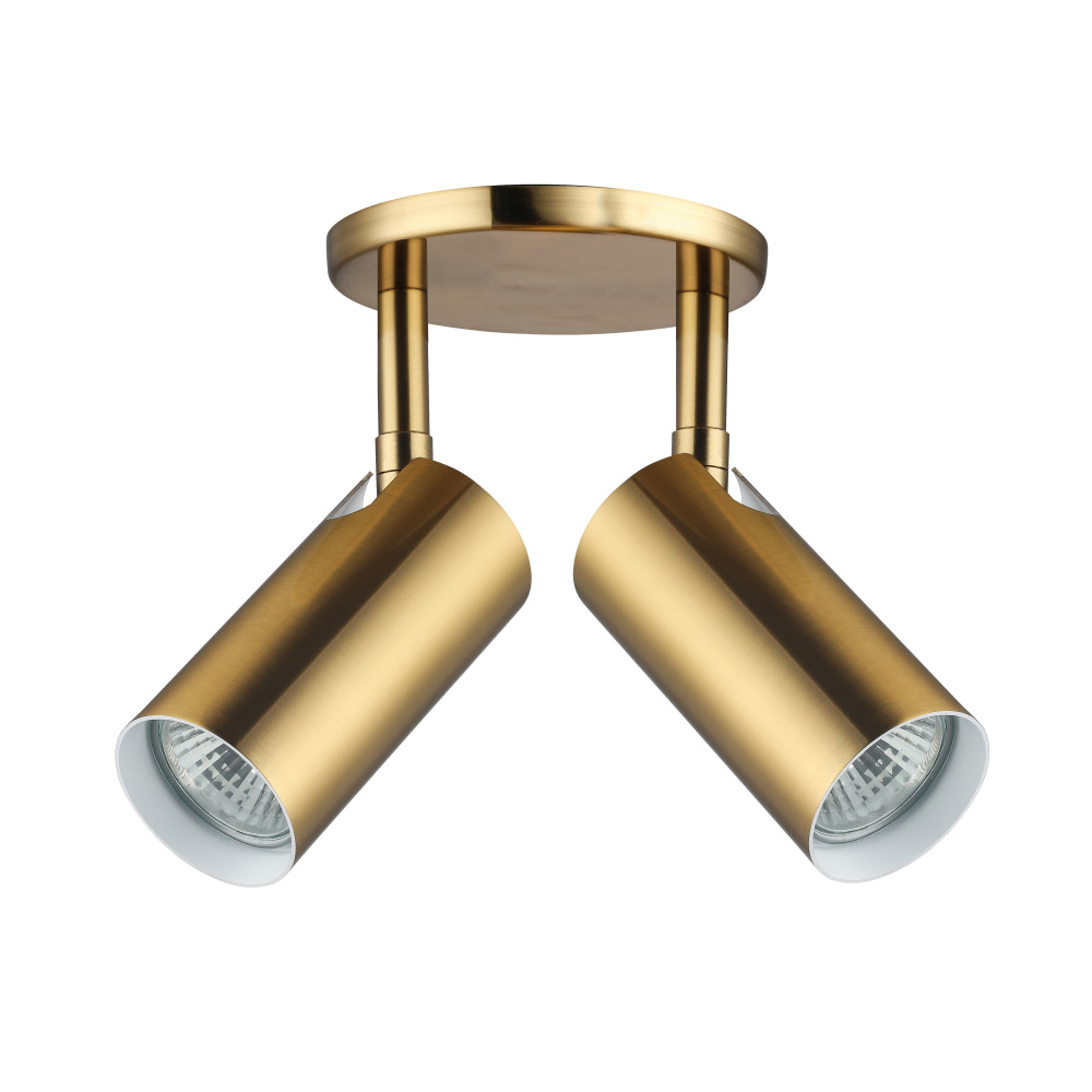 2 Light Spot Light in Aged Brass
