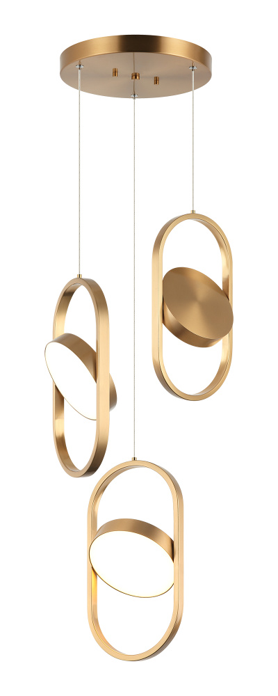 Kennedy Aged Gold Brass Pendant