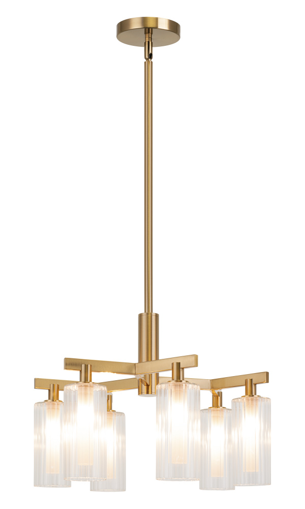 Kristof Aged Gold Brass Chandelier