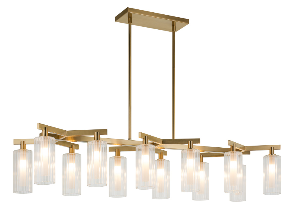 Kristof Aged Gold Brass Chandelier