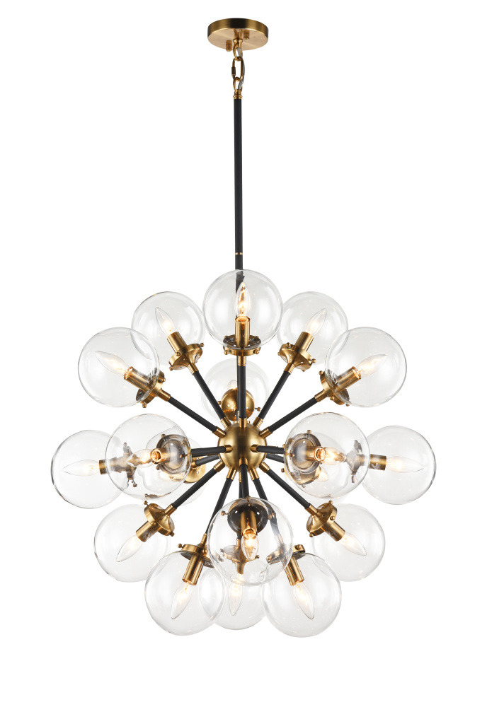 Soleil Aged Gold Brass Chandelier