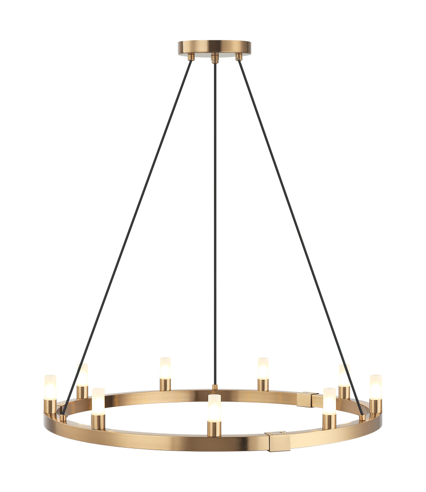 Cascadian Aged Gold Brass Chandelier