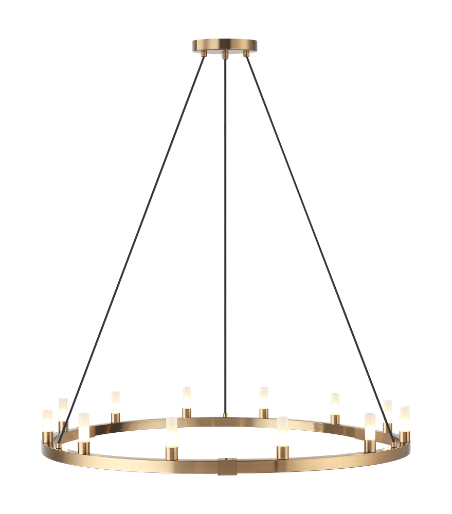Cascadian Aged Gold Brass Chandelier