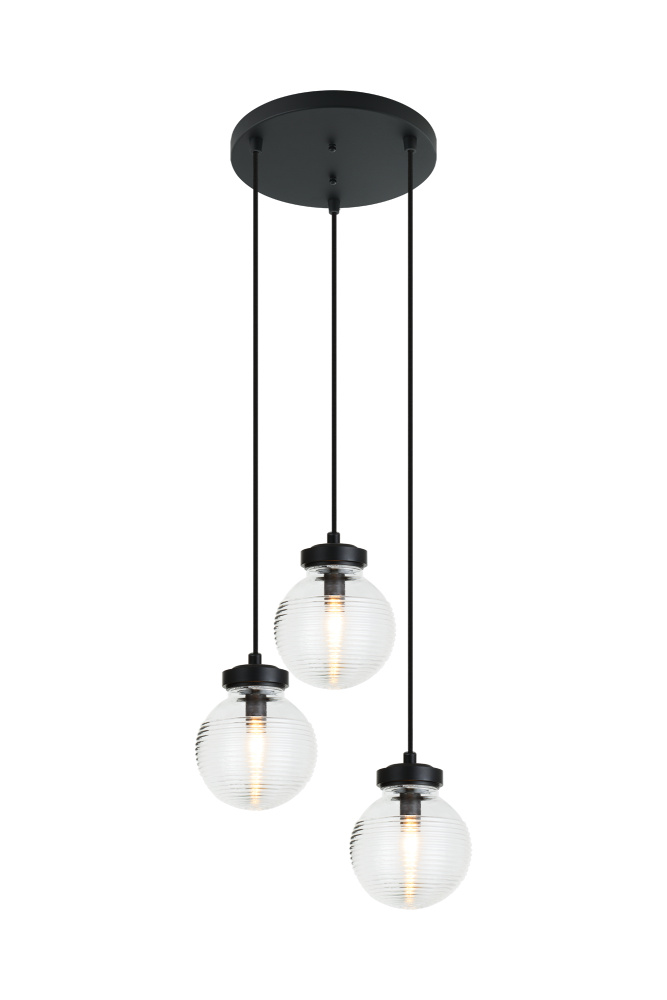 Ridge Matte Black Pendant