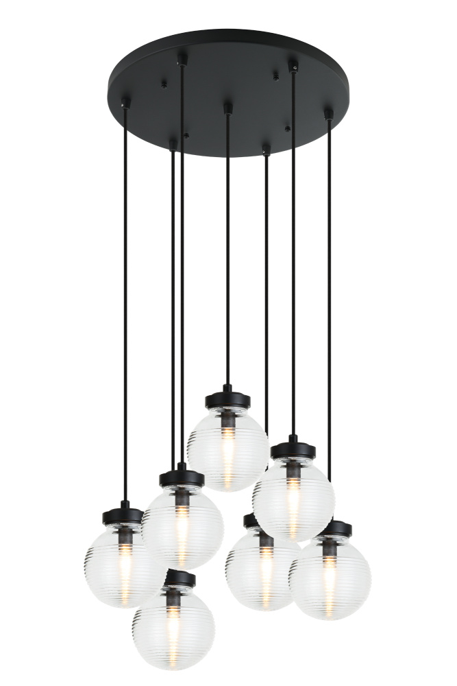 Ridge Matte Black Pendant