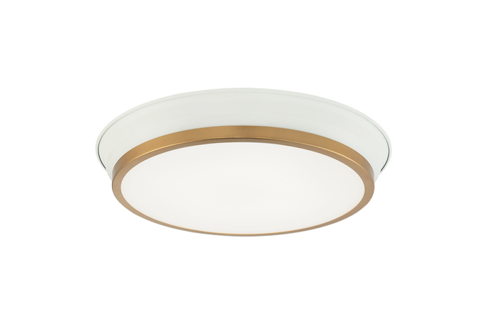 Jaxx White + Aged Gold Brass Ceiling Mount
