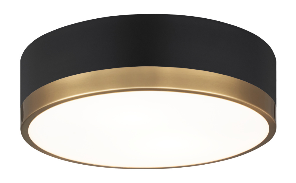 Trydor Black, Aged Gold Brass Ceiling Mount