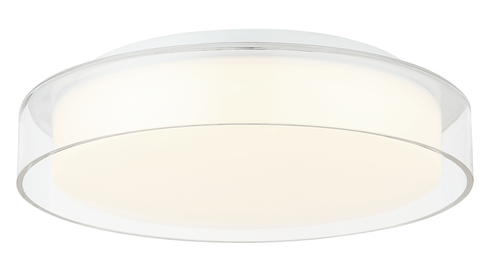 Callum White + Clear Flush Mounts