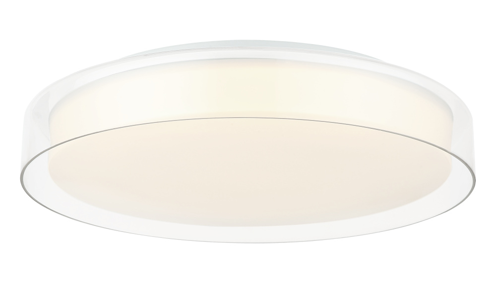 Callum White + Clear Flush Mounts