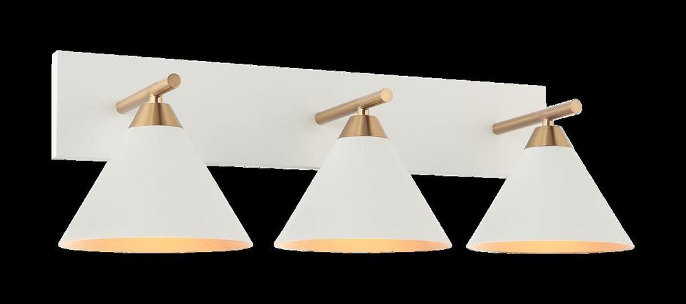 Bliss Aged Gold Brass + White Wall Sconce