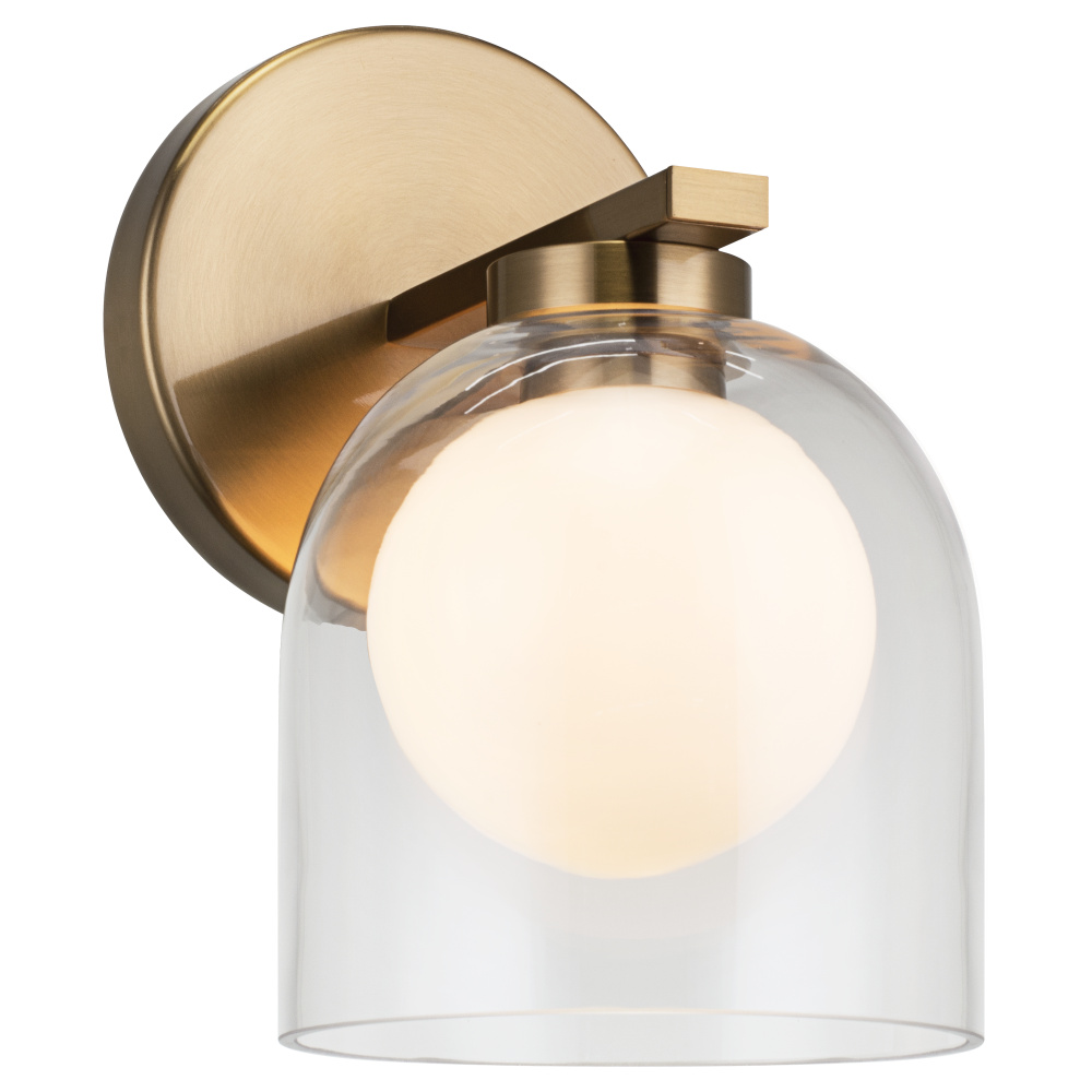 Derbishone Aged Gold Brass Wall Sconce
