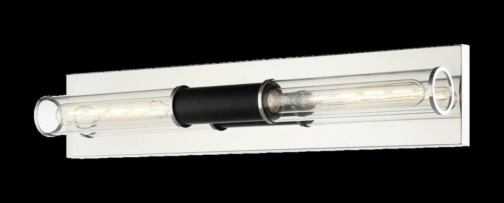 Tubo Matte Black + Chrome Wall Sconce