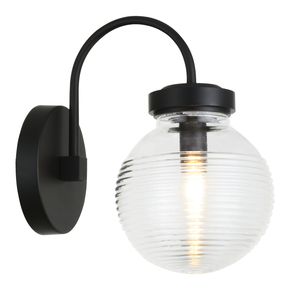 Ridge Matte Black Wall Sconce