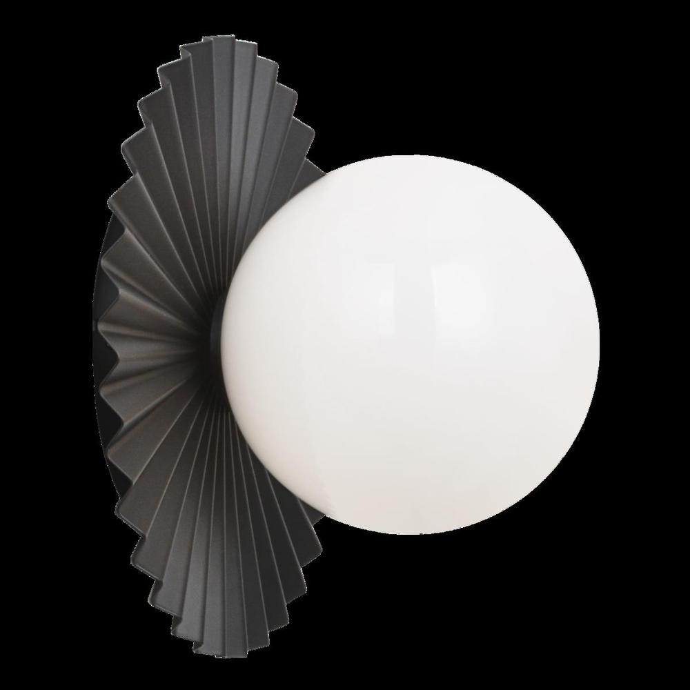 Modern Ruff Black Wall Sconce / Ceiling Mount