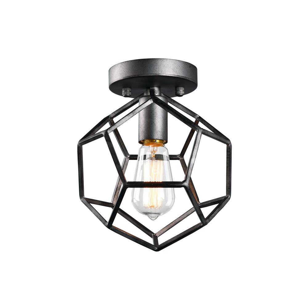 Geometry Series Rusty Black Ceiling Mount