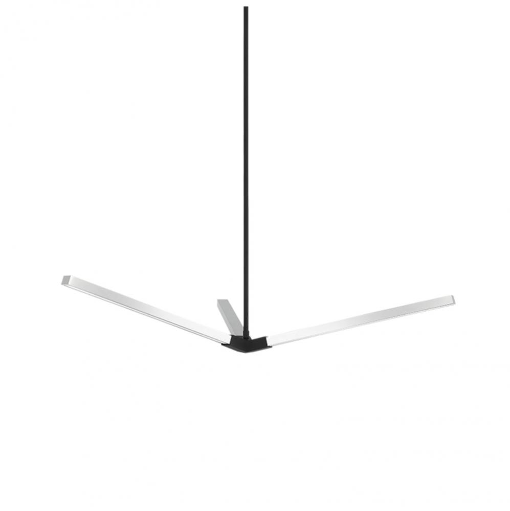 Asterisk Matte Black + Chrome Pendant