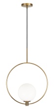 Matteo Lighting C71311AGOP - Averley Aged Gold Brass Pendant