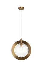 Matteo Lighting C80711AGCL - Astro Aged Gold Brass Pendant