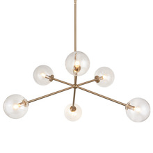 Matteo Lighting C81706AGCL - Novo Aged Gold Brass Pendant