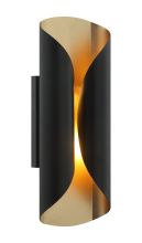 Matteo Lighting S01612MB - Ripcurl Matte Black Wall Sconce